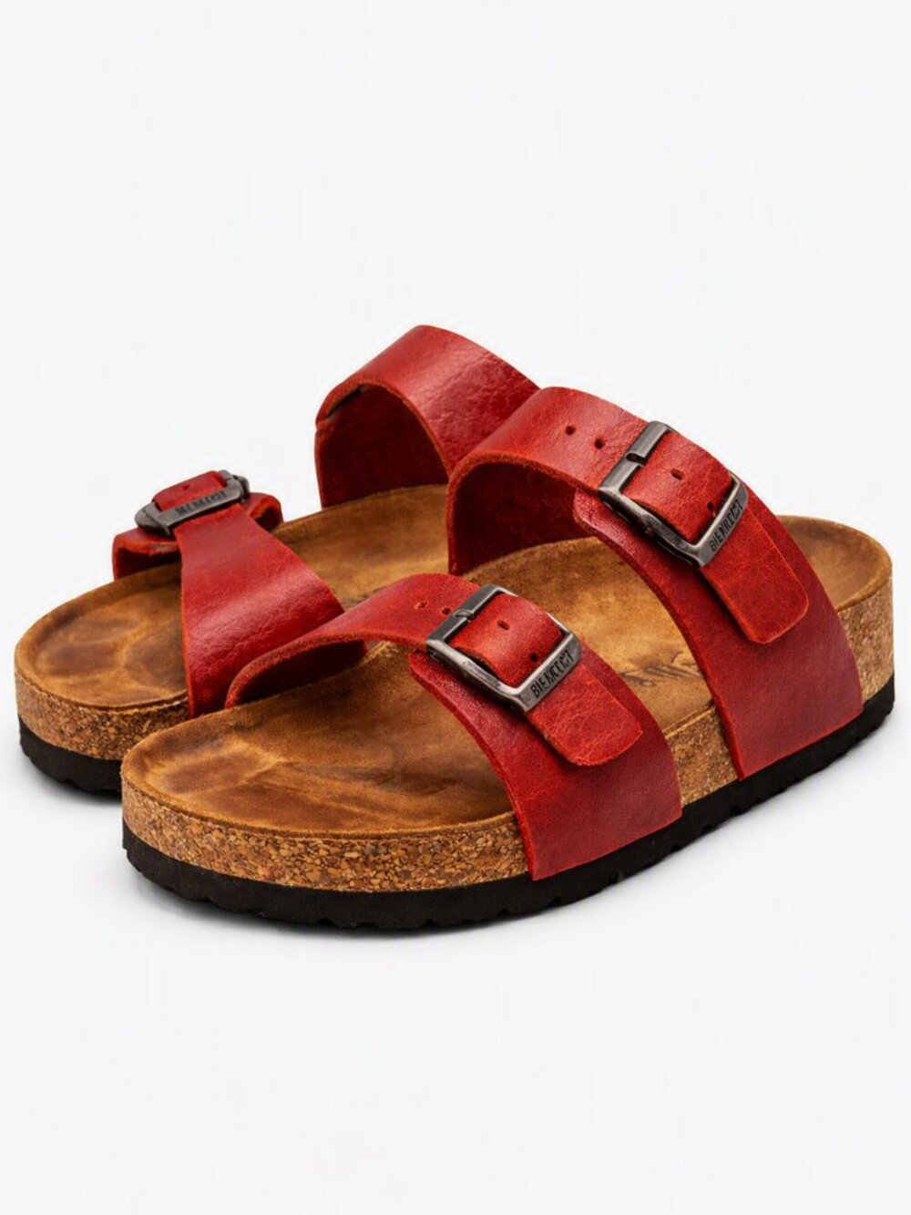 Birkenstock Unisex Sydney Soft Footbed Sandal in Burgundy Size 36/Ladies 5